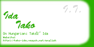 ida tako business card